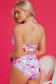 High Waisted Swimsuit Pink Floral High Waist Bikini