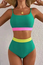 High Waisted Swimsuit Sea Green High Waist Bikini