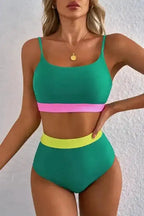 High Waisted Swimsuit Sea Green High Waist Bikini