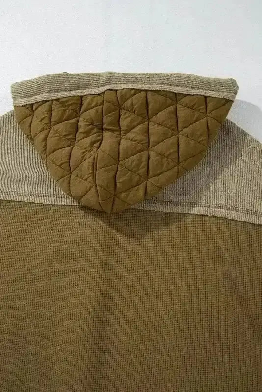 Hood Jackets Boho Quilted Hoodie Jacket