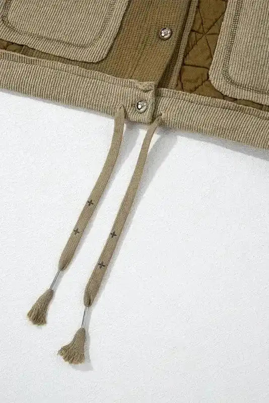 Hood Jackets Boho Quilted Hoodie Jacket