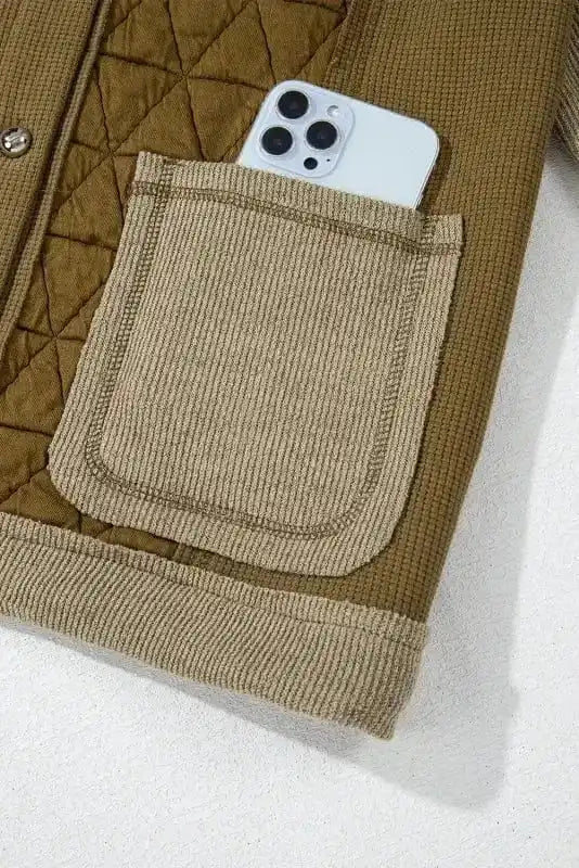 Hood Jackets Boho Quilted Hoodie Jacket