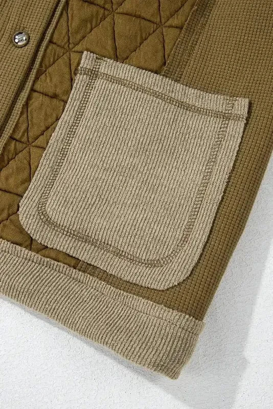 Hood Jackets Boho Quilted Hoodie Jacket