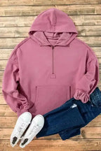Hoodies Cozy Kangaroo Pocket Fleece Hoodie