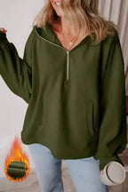 Hoodies Moss Green / S / 50%Polyester+50%Cotton Cozy Kangaroo Pocket Fleece Hoodie