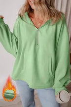 Hoodies Smoke Green / S / 50%Polyester+50%Cotton Cozy Kangaroo Pocket Fleece Hoodie