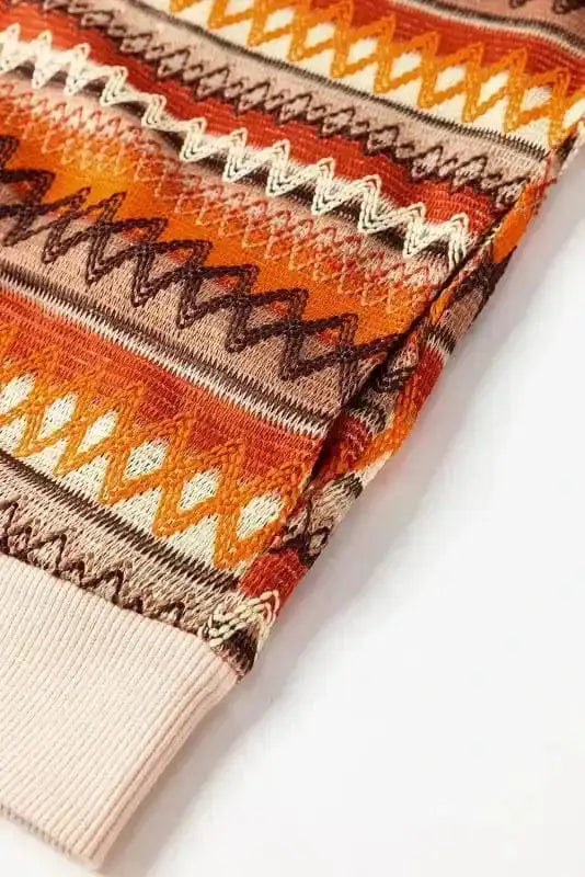 Jackets Boho Chic Stripe Zip Jacket