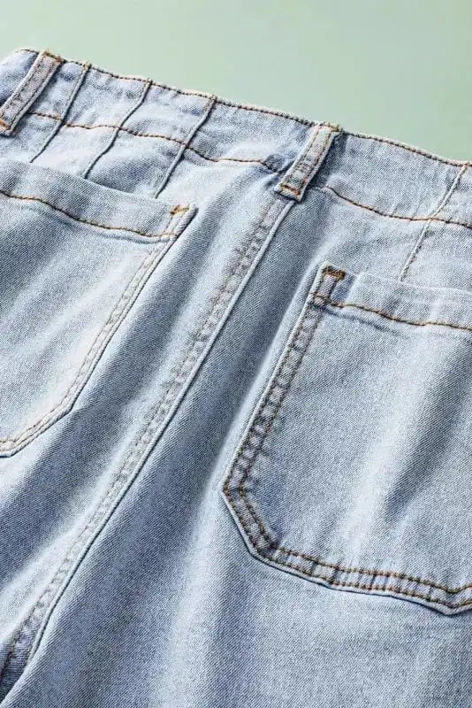 Jeans Beau Blue Acid-Washed Cropped Jeans