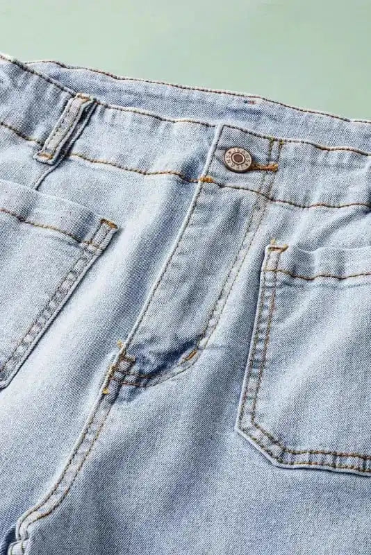 Jeans Beau Blue Acid-Washed Cropped Jeans