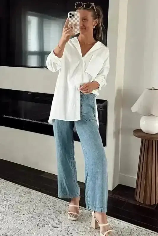 Jeans Loose Straight Denim Pants
