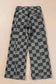 Jeans Urban Checkered Charcoal Denim – Wide Leg Jeans