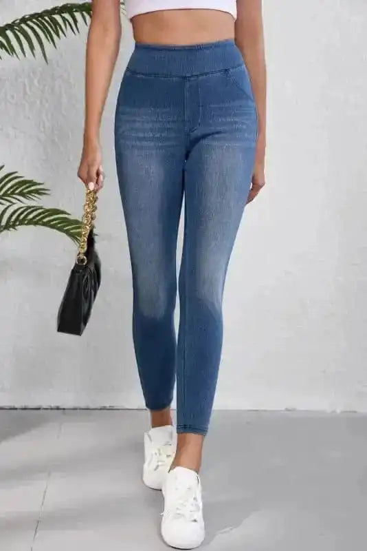 Jeggings Navy Blue / S / 47%Polyester+42%Cotton+11%Elastane Navy FlexFit Ankle Jeggings