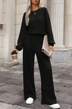 Jumpsuits Black / S / 85%Polyester+10%Viscose+5%Elastane Refined Beauty Knit Jumpsuit