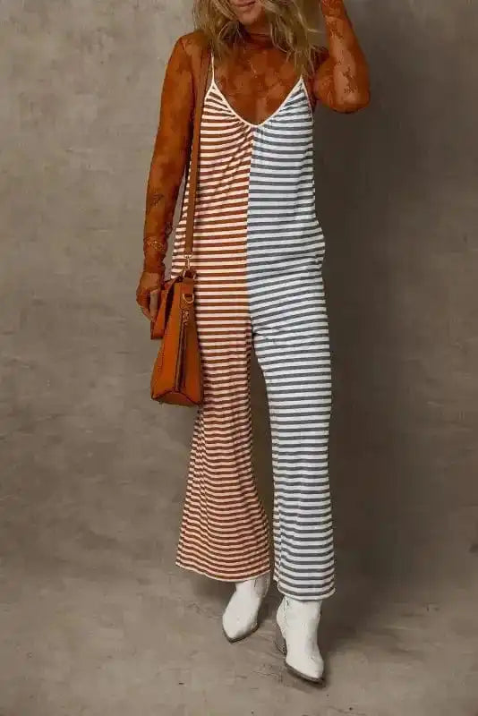 Jumpsuits Citrus Chic Two-Tone Jumpsuit