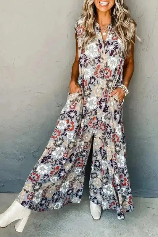 Jumpsuits Lush Floral Statement Jumpsuit