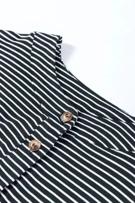 Jumpsuits Monochrome Stripes Wide-Leg Jumpsuit