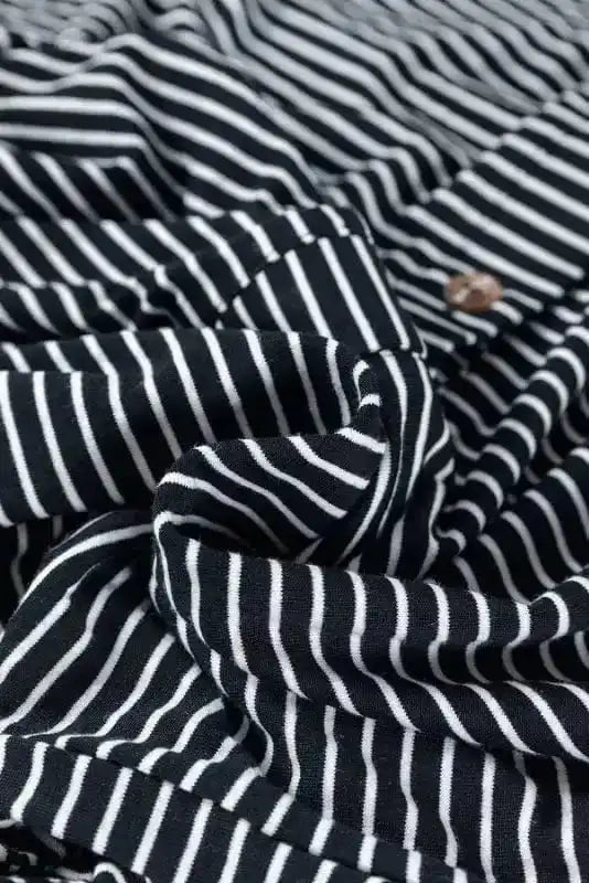 Jumpsuits Monochrome Stripes Wide-Leg Jumpsuit