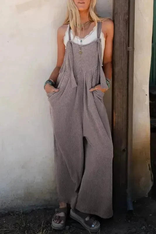 Jumpsuits Philippine Gray / S / 75%Polyester+20%Viscose+5%Elastane Ash Drift Loose-Fit Overalls