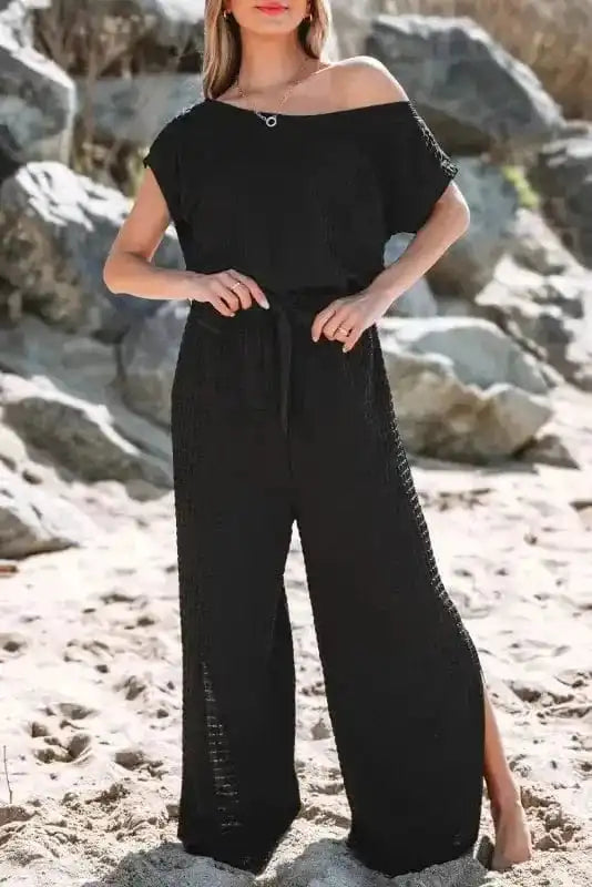 Jumpsuits Shadow Check One Shoulder Jumpsuit