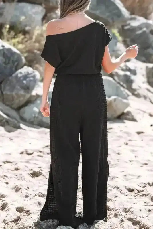 Jumpsuits Shadow Check One Shoulder Jumpsuit