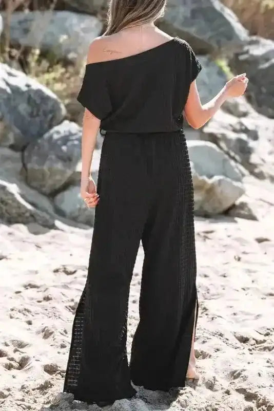 Jumpsuits Shadow Check One Shoulder Jumpsuit