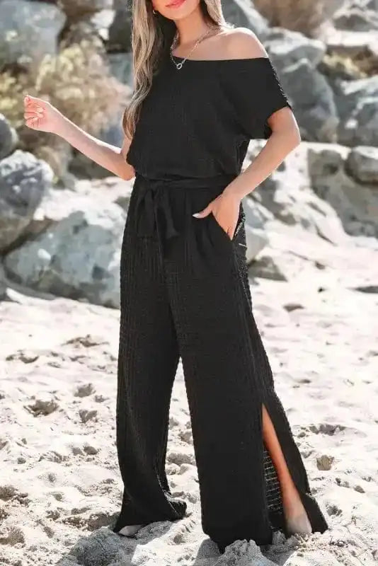 Jumpsuits Shadow Check One Shoulder Jumpsuit