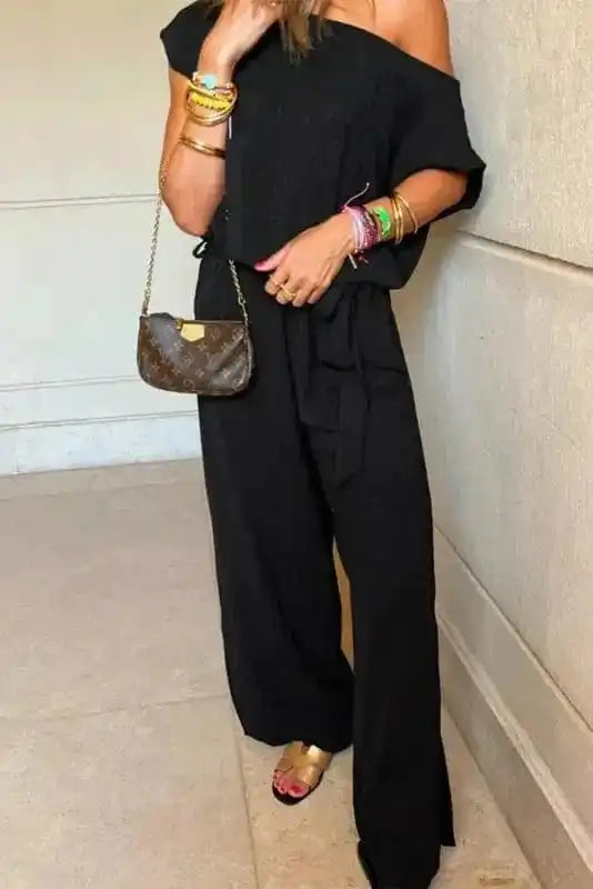 Jumpsuits Shadow Check One Shoulder Jumpsuit