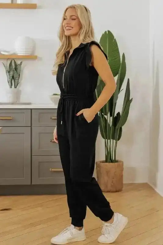 Jumpsuits Zipped Elegance Casual Jumpsuit