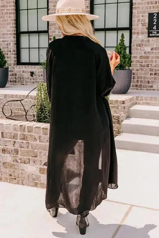 Kimonos Flowy Button-Up Kimono Jacket