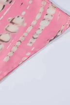 Kimonos Pink / ONE SIZE / 100%Polyester Boho Tie-Dye Open Front Kimono