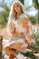 Kimonos White / ONE SIZE / 100%Polyester Floral Mosaic Open Kimono