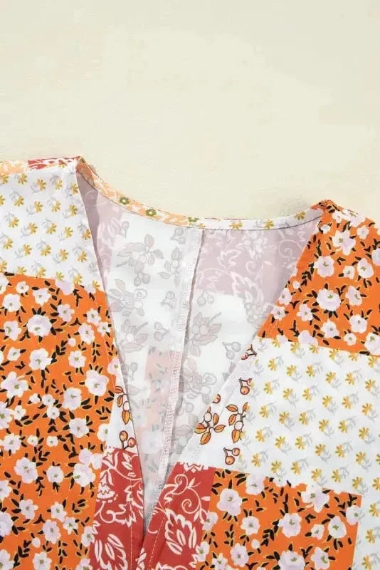 Kimonos White / ONE SIZE / 100%Polyester Floral Mosaic Open Kimono