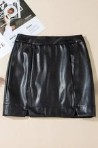 Leather Skirts Posh PU Pencil Mini Skirt
