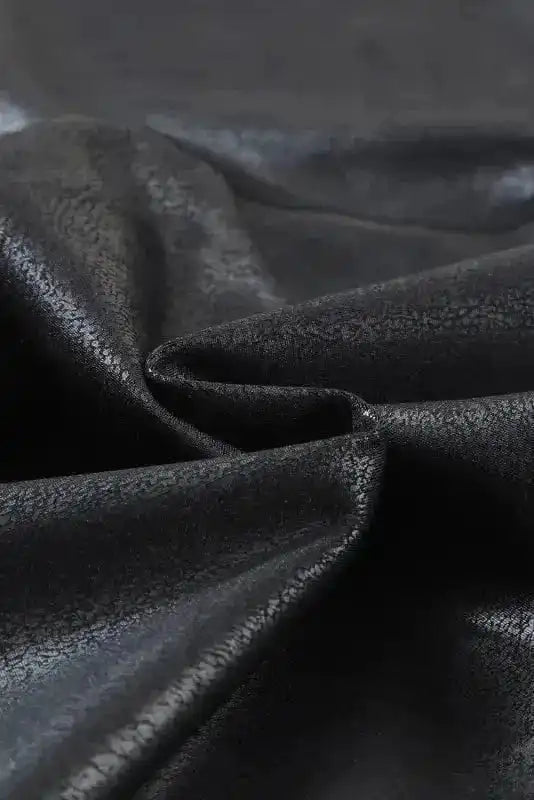 Leggings Black Crossed Dip Waist Sleek Leather Leggings