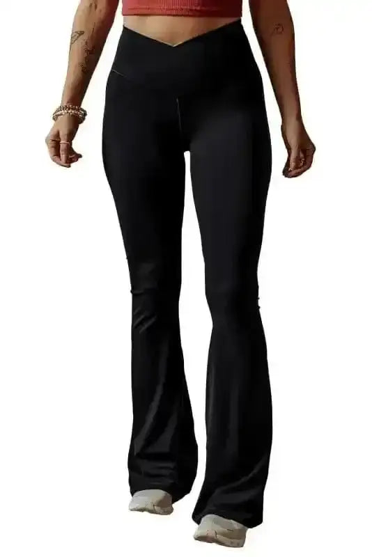 Leggings V-Curve Black Flared Leggings