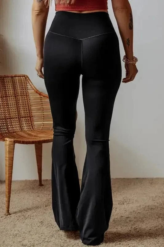 Leggings V-Curve Black Flared Leggings