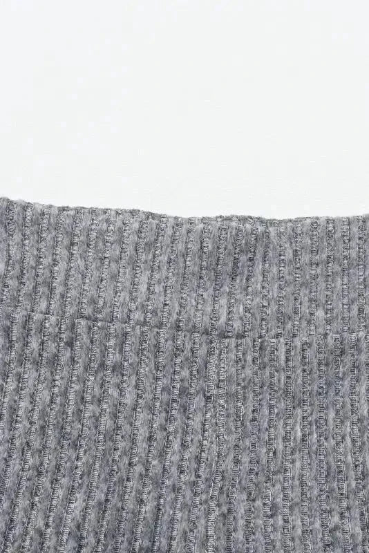 Leggings Wide Waistband Ribbed Textured Knit Leggings