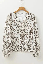Leopard Blouses Leopard Luxe Balloon Sleeve Blouse