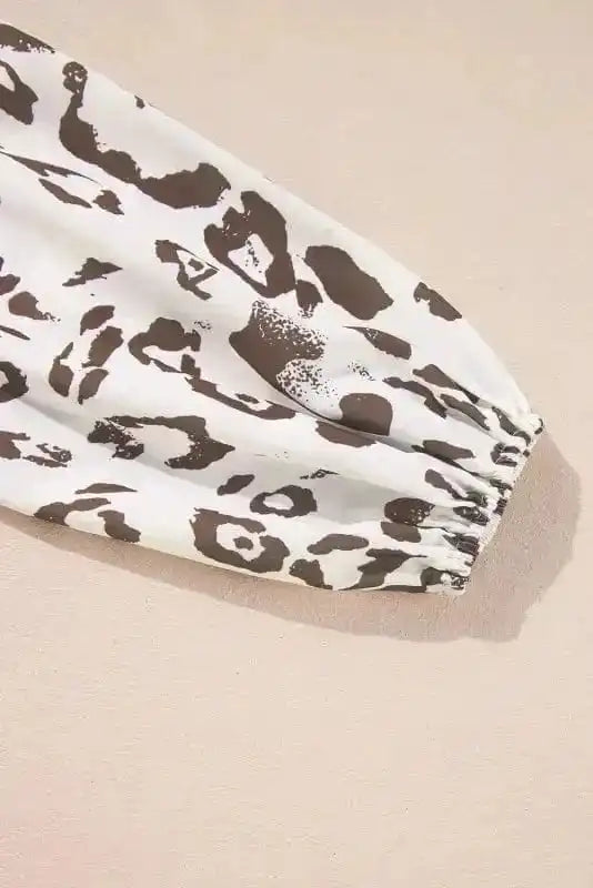 Leopard Blouses Leopard Luxe Balloon Sleeve Blouse