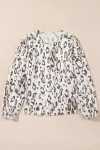 Leopard Blouses Leopard Luxe Balloon Sleeve Blouse