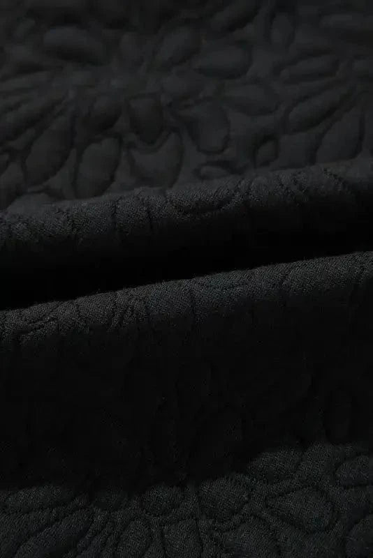 Lightweight Jackets Black Floral Quilted Jacket