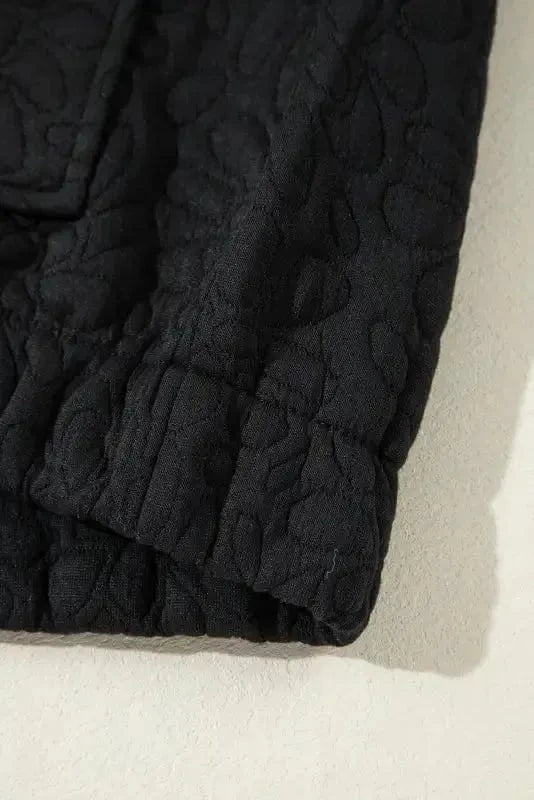 Lightweight Jackets Black Floral Quilted Jacket
