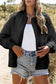 Lightweight Jackets Black Floral Quilted Jacket