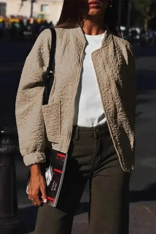 Lightweight Jackets Light French Beige / S / 97%Polyester+3%Elastane Provence Rose Quilted Jacket