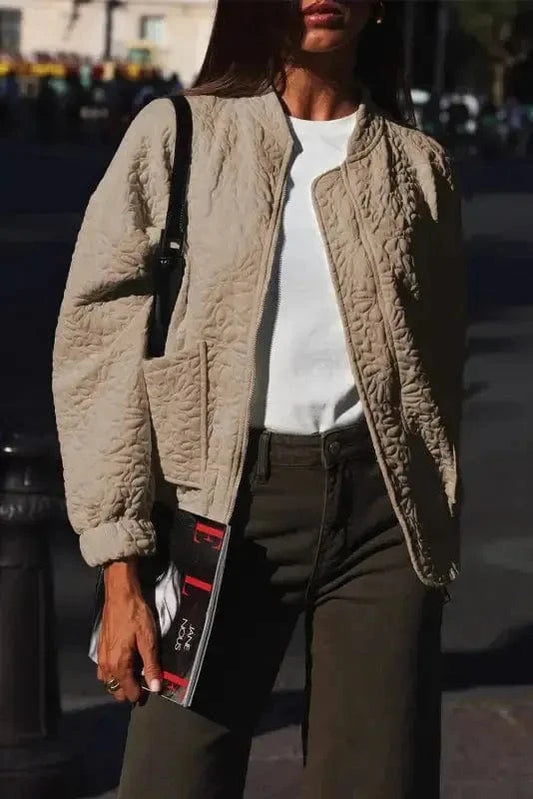 Lightweight Jackets Light French Beige / S / 97%Polyester+3%Elastane Provence Rose Quilted Jacket
