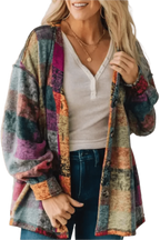 Lightweight Jackets Multicolor / S / 100%Polyester Western Style Brushed Plaid Jacket