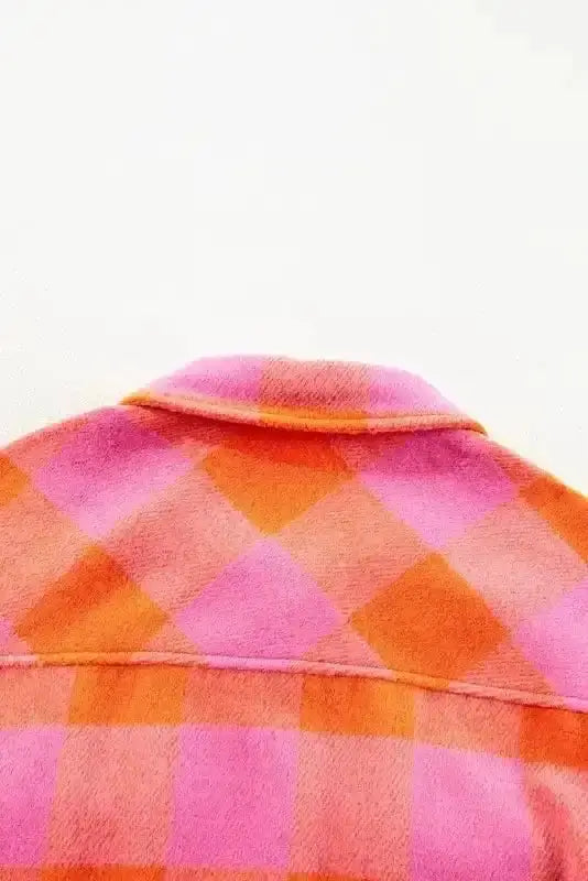 Lightweight Jackets Patch Pocket Plaid Jacket