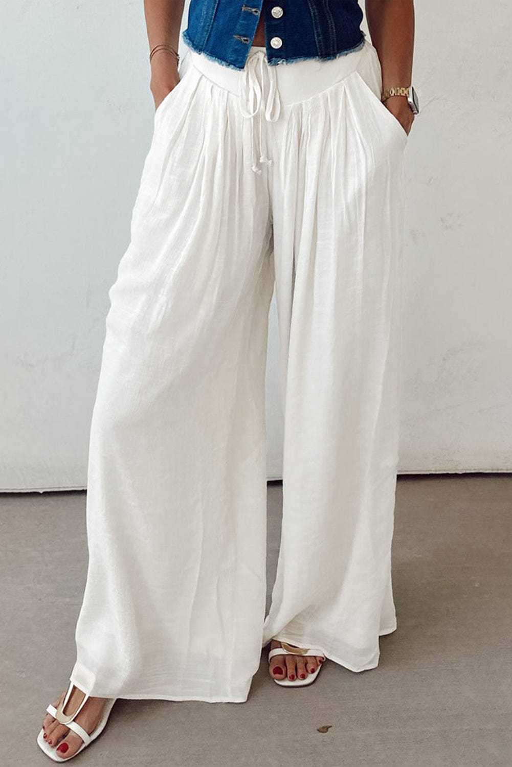 Linen Trousers Ivory Flow Linen Trousers