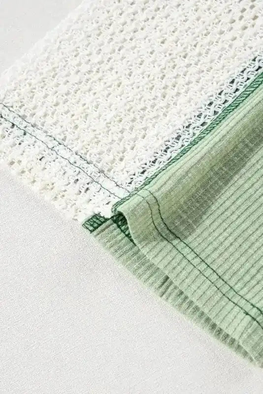 Long Sleeve Tops Boho Crochet High-Low Loose Top