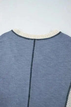 Long Sleeve Tops Boho Crochet High-Low Loose Top